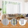 imageRoom Divider Wood Screen 6 Panel Folding Portable Partition Screens Wooden Mesh Woven Design Room Screen Divider for Home Office BlackWhite