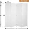 imageRoom Divider Wood Screen 6 Panel Folding Portable Partition Screens Wooden Mesh Woven Design Room Screen Divider for Home Office BlackWhite