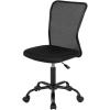 imageFDW Home Office Chair Mid Back Mesh Desk Chair Armless Computer Ergonomic Task Rolling Swivel Chair Back Support Adjustable Modern with Lumbar SupportBlueBlack