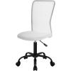imageFDW Home Office Chair Mid Back Mesh Desk Chair Armless Computer Ergonomic Task Rolling Swivel Chair Back Support Adjustable Modern with Lumbar SupportBlueWhite