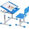 imageFDW Kids Desk and Chair Set Height Adjustable Multifunctional Student Study Desk Kids Art Table Childrens Chair Set with Storage Drawer 45Tilted Desktop for BoysampampGirlsBlueBlue