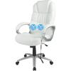 imageFDW Office Chair Computer High Back Adjustable Ergonomic Desk Chair Executive PU Leather Swivel Task Chair with Armrests Lumbar Support BlackWhite