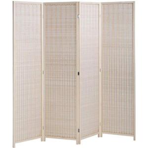 imageFDW Bamboo Room Divider Folding Privacy Screen 6 Panel 70 Inches High 17 Inches Wide Room Divider for Bedroom Office StudyCoal BlackNatural