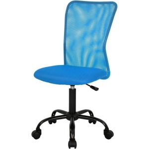 imageFDW Home Office Chair Mid Back Mesh Desk Chair Armless Computer Ergonomic Task Rolling Swivel Chair Back Support Adjustable Modern with Lumbar SupportBlueBlue