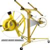 imageDrywall Lift 11 Construction Rolling Caster Wheel Lockable Tool Drywall Panel Hoist Jack Lifter Jack Drywall Lift Yellow