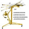 imageDrywall Lift 11 Construction Rolling Caster Wheel Lockable Tool Drywall Panel Hoist Jack Lifter Jack Drywall Lift Yellow