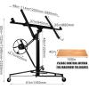 imageDrywall Lift 11 Drywall Panel Hoist Construction Rolling Caster Wheel Lockable Tool Jack Lifter Jack Drywall Lift Construction Tools Black