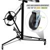 imageDrywall Lift 11 Drywall Panel Hoist Construction Rolling Caster Wheel Lockable Tool Jack Lifter Jack Drywall Lift Construction Tools Black