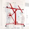 imageDrywall Lift 11 Drywall Panel Hoist Construction Rolling Caster Wheel Lockable Tool Jack Lifter Jack Drywall Lift Construction Tools Red