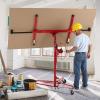 imageDrywall Lift 11 Drywall Panel Hoist Construction Rolling Caster Wheel Lockable Tool Jack Lifter Jack Drywall Lift Construction Tools Red