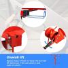 imageDrywall Lift 11 Drywall Panel Hoist Construction Rolling Caster Wheel Lockable Tool Jack Lifter Jack Drywall Lift Construction Tools Red