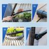imageEgg Chair Hammock Chair Basket Chair Hanging Swing Chair UV Resistant Cushion with Stand for Indoor Bedroom Outdoor Garden BackyardBlack and Tan