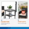 imageFDW  4Piece Patio Furniture Set  Gray ampamp Khakhi  Outdoor Wicker Furniture with Coffee Table  Modern Rattan Chairs Conversation Set  Outdoor Seating  WeatherResistant  for Porch Garden LawnBlack