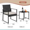 imageFDW  4Piece Patio Furniture Set  Gray ampamp Khakhi  Outdoor Wicker Furniture with Coffee Table  Modern Rattan Chairs Conversation Set  Outdoor Seating  WeatherResistant  for Porch Garden LawnKhaki