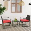 imageFDW  4Piece Patio Furniture Set  Gray ampamp Khakhi  Outdoor Wicker Furniture with Coffee Table  Modern Rattan Chairs Conversation Set  Outdoor Seating  WeatherResistant  for Porch Garden LawnRed