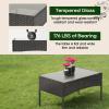 imageFDW  4Piece Patio Furniture Set  Gray ampamp Khakhi  Outdoor Wicker Furniture with Coffee Table  Modern Rattan Chairs Conversation Set  Outdoor Seating  WeatherResistant  for Porch Garden LawnRed