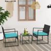 imageFDW  4Piece Patio Furniture Set  Gray ampamp Khakhi  Outdoor Wicker Furniture with Coffee Table  Modern Rattan Chairs Conversation Set  Outdoor Seating  WeatherResistant  for Porch Garden LawnBlue
