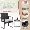 imageFDW  4Piece Patio Furniture Set  Gray ampamp Khakhi  Outdoor Wicker Furniture with Coffee Table  Modern Rattan Chairs Conversation Set  Outdoor Seating  WeatherResistant  for Porch Garden LawnKhaki