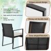 imageFDW  4Piece Patio Furniture Set  Gray ampamp Khakhi  Outdoor Wicker Furniture with Coffee Table  Modern Rattan Chairs Conversation Set  Outdoor Seating  WeatherResistant  for Porch Garden LawnKhaki