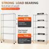 imageFDW 14quot D36quot W72quot H Wire Shelving Unit Metal Shelf with 5 Tier Adjustable Layer Rack Commercial Strong Steel for Restaurant Garage Pantry KitchenChromeChrome