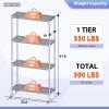 imageFDW 14quot D36quot W72quot H Wire Shelving Unit Metal Shelf with 5 Tier Adjustable Layer Rack Commercial Strong Steel for Restaurant Garage Pantry KitchenChromeChrome