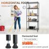 imageFDW 14quot D36quot W72quot H Wire Shelving Unit Metal Shelf with 5 Tier Adjustable Layer Rack Commercial Strong Steel for Restaurant Garage Pantry KitchenChromeBlack