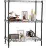 imageFDW 14quot D36quot W72quot H Wire Shelving Unit Metal Shelf with 5 Tier Adjustable Layer Rack Commercial Strong Steel for Restaurant Garage Pantry KitchenChromeBlack