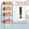 imageFDW 14quot D36quot W72quot H Wire Shelving Unit Metal Shelf with 5 Tier Adjustable Layer Rack Commercial Strong Steel for Restaurant Garage Pantry KitchenChromeBlack
