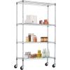 imageFDW 14quot D36quot W72quot H Wire Shelving Unit Metal Shelf with 5 Tier Adjustable Layer Rack Commercial Strong Steel for Restaurant Garage Pantry KitchenChromeChrome