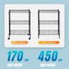 imageFDW 14quot D36quot W72quot H Wire Shelving Unit Metal Shelf with 5 Tier Adjustable Layer Rack Commercial Strong Steel for Restaurant Garage Pantry KitchenChromeBlack