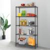 imageFDW 14quot D36quot W72quot H Wire Shelving Unit Metal Shelf with 5 Tier Adjustable Layer Rack Commercial Strong Steel for Restaurant Garage Pantry KitchenChromeBlack