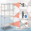 imageFDW 14quot D36quot W72quot H Wire Shelving Unit Metal Shelf with 5 Tier Adjustable Layer Rack Commercial Strong Steel for Restaurant Garage Pantry KitchenChromeChrome