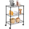 imageFDW 14quot D36quot W72quot H Wire Shelving Unit Metal Shelf with 5 Tier Adjustable Layer Rack Commercial Strong Steel for Restaurant Garage Pantry KitchenChromeBlack
