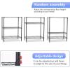 imageFDW 14quot D36quot W72quot H Wire Shelving Unit Metal Shelf with 5 Tier Adjustable Layer Rack Commercial Strong Steel for Restaurant Garage Pantry KitchenChromeBlack