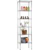 imageFDW 14quot D36quot W72quot H Wire Shelving Unit Metal Shelf with 5 Tier Adjustable Layer Rack Commercial Strong Steel for Restaurant Garage Pantry KitchenChromeChrome