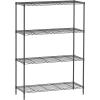 imageFDW 14quot D36quot W72quot H Wire Shelving Unit Metal Shelf with 5 Tier Adjustable Layer Rack Commercial Strong Steel for Restaurant Garage Pantry KitchenChromeBlack