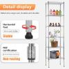 imageFDW 14quot D36quot W72quot H Wire Shelving Unit Metal Shelf with 5 Tier Adjustable Layer Rack Commercial Strong Steel for Restaurant Garage Pantry KitchenChromeChrome