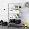 imageFDW 14quot D36quot W72quot H Wire Shelving Unit Metal Shelf with 5 Tier Adjustable Layer Rack Commercial Strong Steel for Restaurant Garage Pantry KitchenChromeChrome