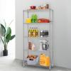imageFDW 14quot D36quot W72quot H Wire Shelving Unit Metal Shelf with 5 Tier Adjustable Layer Rack Commercial Strong Steel for Restaurant Garage Pantry KitchenChromeChrome