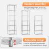 imageFDW 14quot D36quot W72quot H Wire Shelving Unit Metal Shelf with 5 Tier Adjustable Layer Rack Commercial Strong Steel for Restaurant Garage Pantry KitchenChromeChrome