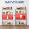 imageFDW 14quot D36quot W72quot H Wire Shelving Unit Metal Shelf with 5 Tier Adjustable Layer Rack Commercial Strong Steel for Restaurant Garage Pantry KitchenChromeChrome