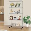 imageFDW 14quot D36quot W72quot H Wire Shelving Unit Metal Shelf with 5 Tier Adjustable Layer Rack Commercial Strong Steel for Restaurant Garage Pantry KitchenChromeChrome