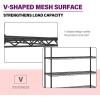 imageFDW 14quot D36quot W72quot H Wire Shelving Unit Metal Shelf with 5 Tier Adjustable Layer Rack Commercial Strong Steel for Restaurant Garage Pantry KitchenChromeBlack