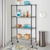 imageFDW 14quot D36quot W72quot H Wire Shelving Unit Metal Shelf with 5 Tier Adjustable Layer Rack Commercial Strong Steel for Restaurant Garage Pantry KitchenChromeBlack