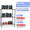 imageFDW 14quot D36quot W72quot H Wire Shelving Unit Metal Shelf with 5 Tier Adjustable Layer Rack Commercial Strong Steel for Restaurant Garage Pantry KitchenChromeBlack