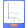 imageFDW 14quot D36quot W72quot H Wire Shelving Unit Metal Shelf with 5 Tier Adjustable Layer Rack Commercial Strong Steel for Restaurant Garage Pantry KitchenChromeChrome