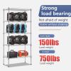 imageFDW 14quot D36quot W72quot H Wire Shelving Unit Metal Shelf with 5 Tier Adjustable Layer Rack Commercial Strong Steel for Restaurant Garage Pantry KitchenChromeChrome