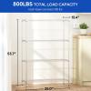 imageFDW 14quot D36quot W72quot H Wire Shelving Unit Metal Shelf with 5 Tier Adjustable Layer Rack Commercial Strong Steel for Restaurant Garage Pantry KitchenChromeChrome