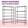 imageFDW 14quot D36quot W72quot H Wire Shelving Unit Metal Shelf with 5 Tier Adjustable Layer Rack Commercial Strong Steel for Restaurant Garage Pantry KitchenChromeBlack
