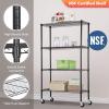 imageFDW 14quot D36quot W72quot H Wire Shelving Unit Metal Shelf with 5 Tier Adjustable Layer Rack Commercial Strong Steel for Restaurant Garage Pantry KitchenChromeBlack